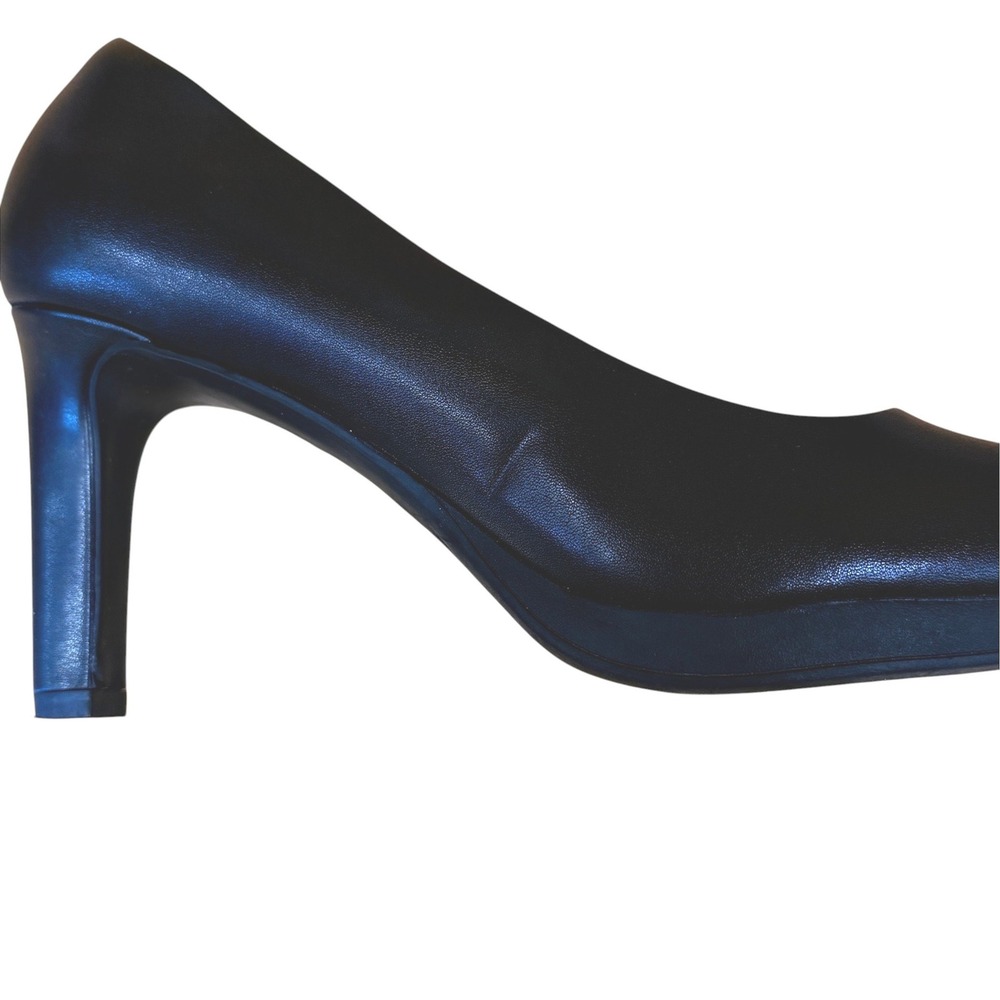 Clarks Collection Adriel Viola Black Leather Platform Pumps Heels Size 10 M - Picture 6 of 9